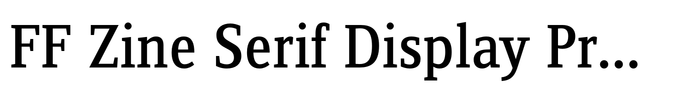 FF Zine Serif Display Pro Regular